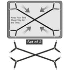 Bed Sheet Fasteners, Adjustable Triangle Elastic Suspenders Gripper Holder Straps Clip For Bed Sheets, Mattress Covers, Sofa Cus