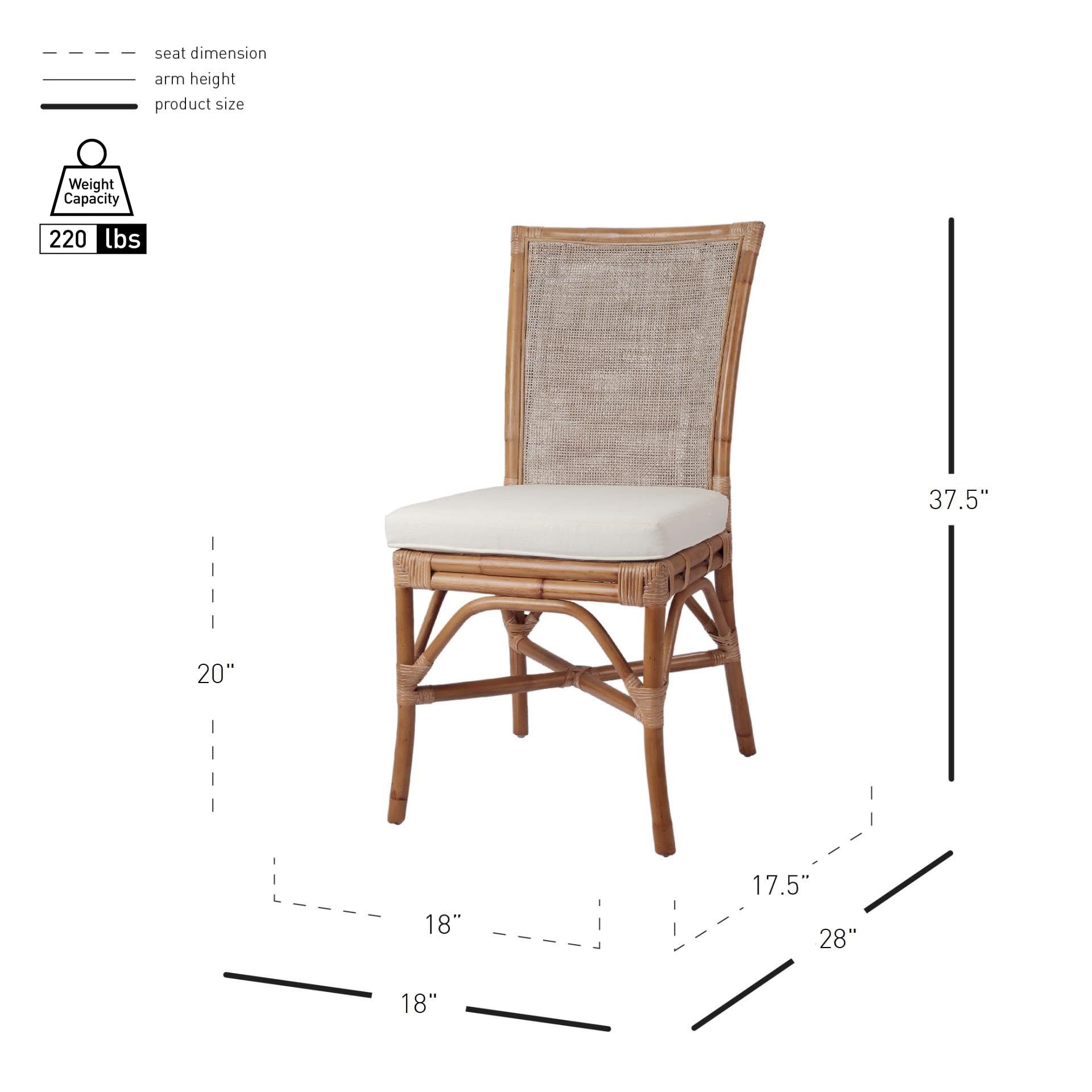 npd furniture and more Tatum Dining Chair, Brown
