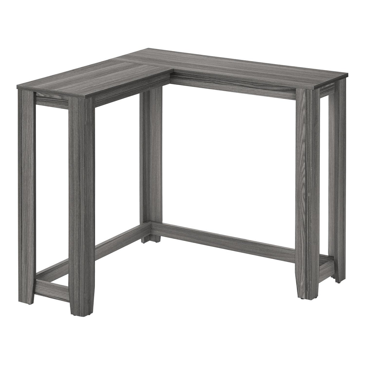 Monarch Specialties 3658 Accent Table, Console, Entryway, Narrow, Corner, Living Room, Bedroom, Laminate, Grey, Contemporary, Modern Table-36, 35.5' L x 35.5' W x 32' H