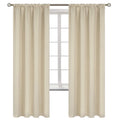 Bgment Beige Room Darkening Curtains 72 Inches Long - Rod Pocket Thermal Insulated Blackout Window Drapes For Living Room Bedroo