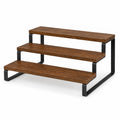 Kitchen Counter Shelf Spice Rack Organizer, Wood Display Riser Stand, Wooden Display Riser Shelf, And 3 Tiered Countertop Displa