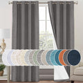 PrinceDeco Primitive Textured Linen 100% Blackout Curtains for Bedroom/Living Room Energy Saving Window Treatment Curtain Drapes