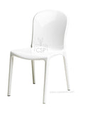 Commercial Seating Products Polycarbonate Genoa Chairs, White