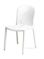 Commercial Seating Products Polycarbonate Genoa Chairs, White
