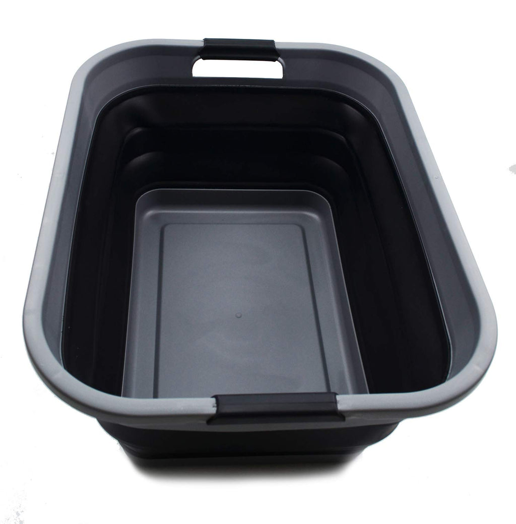 SAMMART 41L (10.8 gallon) Collapsible Plastic Laundry Basket - Foldable Pop Up Storage Container/Organizer - Portable Washing Tu