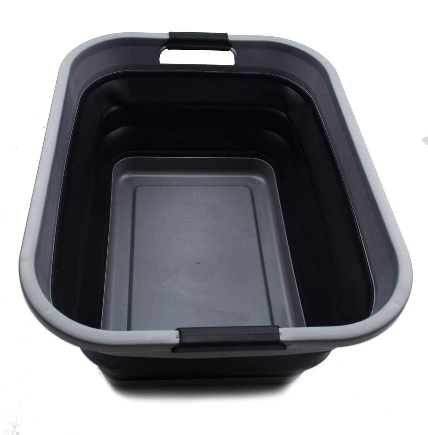 SAMMART 41L (10.8 gallon) Collapsible Plastic Laundry Basket - Foldable Pop Up Storage Container/Organizer - Portable Washing Tu