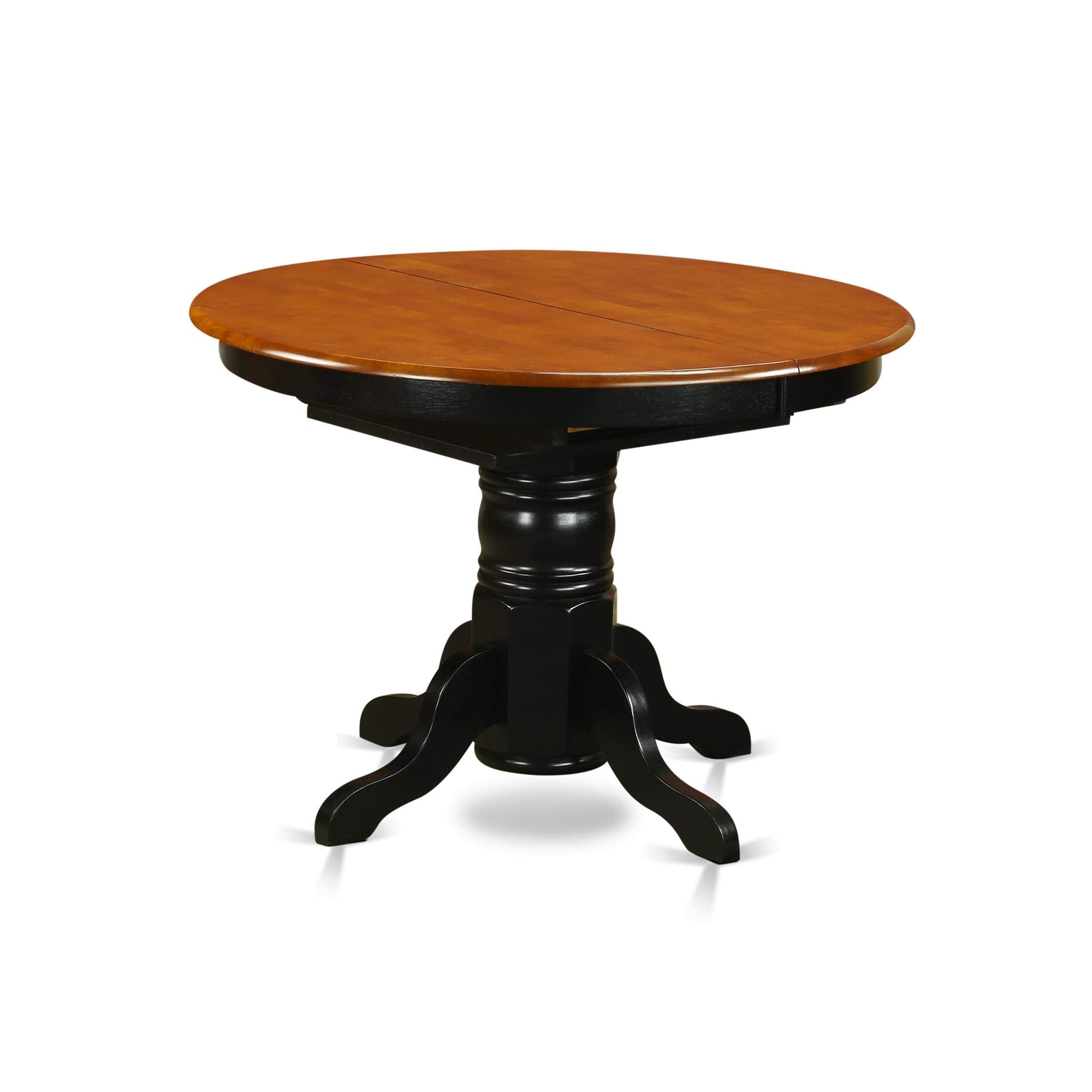 East West Furniture AVPL7-BCH-W 7 Piece Dining Room Furniture Set Consist of an Oval Kitchen Table with Butterfly Leaf and 6 Dining Chairs, 42x60 Inch, Black & Cherry