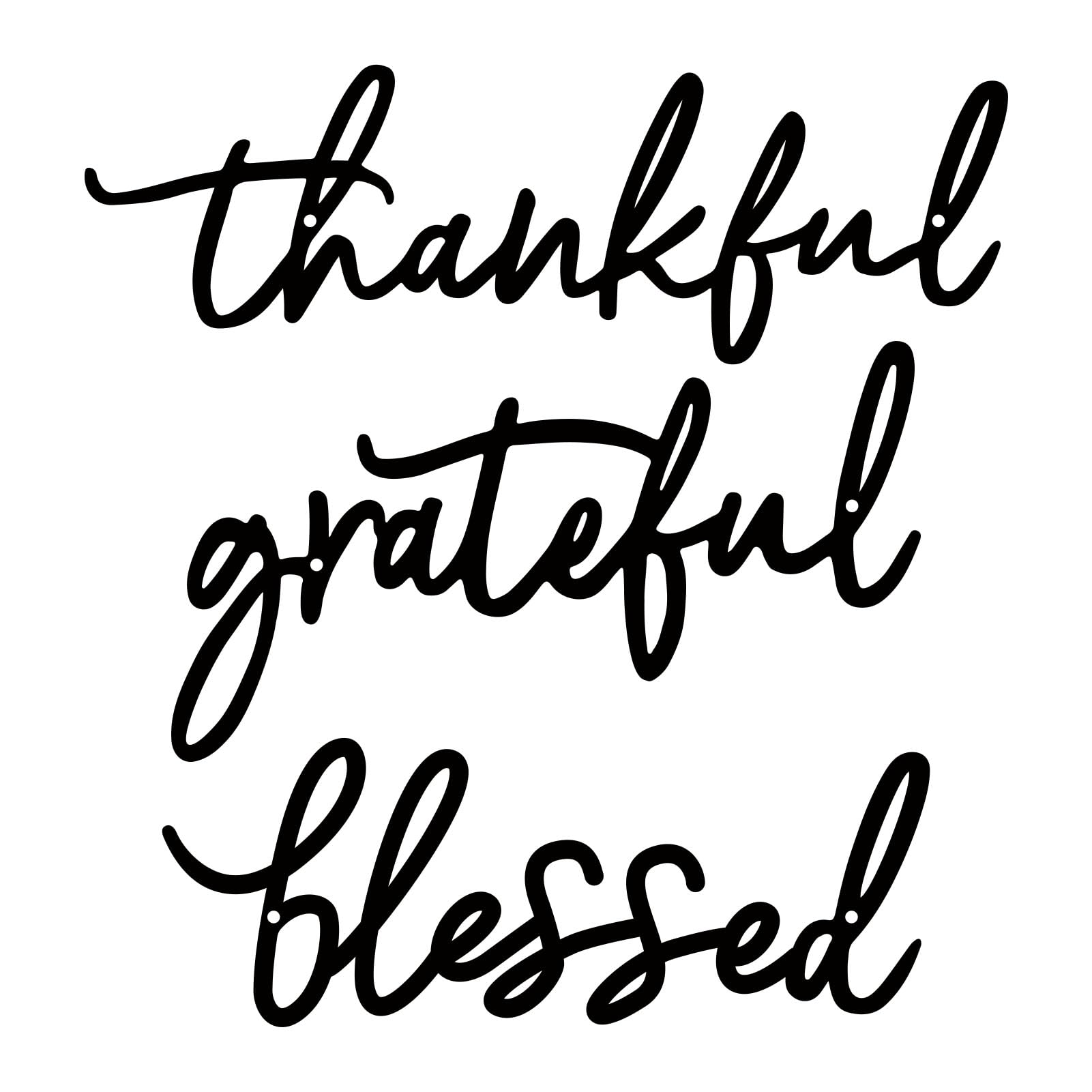 ESTART Thankful Grateful Blessed Letter Sign Metal Wall Decor, 3 Piece Black Metal Letters Wall Art for Bathroom Metal Words Wal