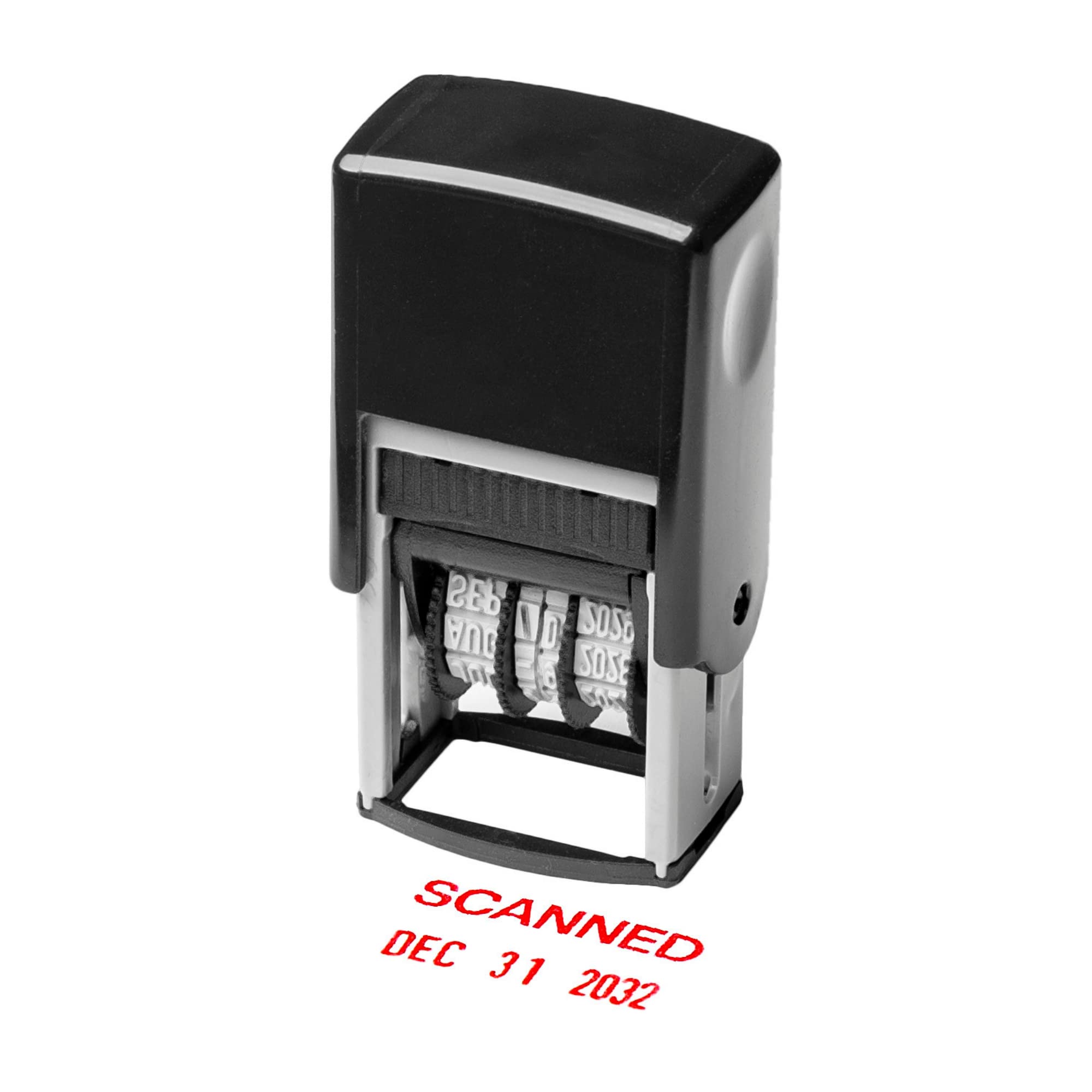 Self Inking Rubber Stamp, Phrase With Date Stamp, Refillable Office Supply Business Stamps (Scanned)