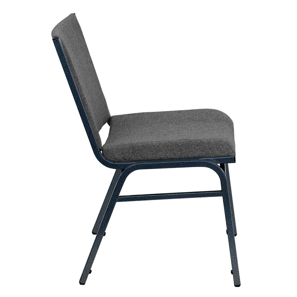 Flash Furniture Hercules Series Heavy Duty Gray Fabric Stack Chair With Ganging Bracket