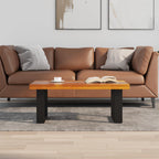 vidaXL Multicolour Solid Teak Resin Coffee Table | Handcrafted 100x50 cm | Rectangular Shape | Unique Living Room Furniture