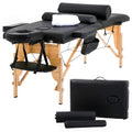 BestMassage Massage Table Portable Massage Bed 2 Fold Lash Bed Height Adjustable Spa Bed with Towel Hanger Oil Pouch Half Bolste