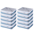 ORIGACH 10 Pcs Clear PVC Storage Bags with EasyGlide Zipper