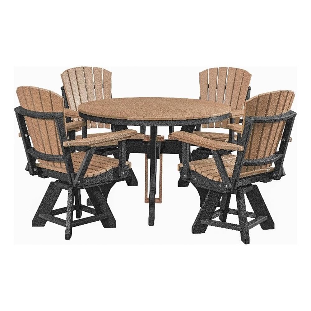American Furniture Classics Round Set, Dining Height, Cedar And Black