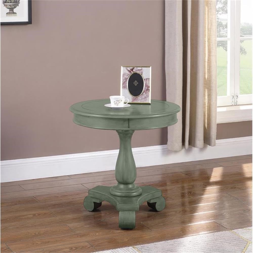 Best Master Furniture Transitional Antique Round End Table - Thumbnail 3