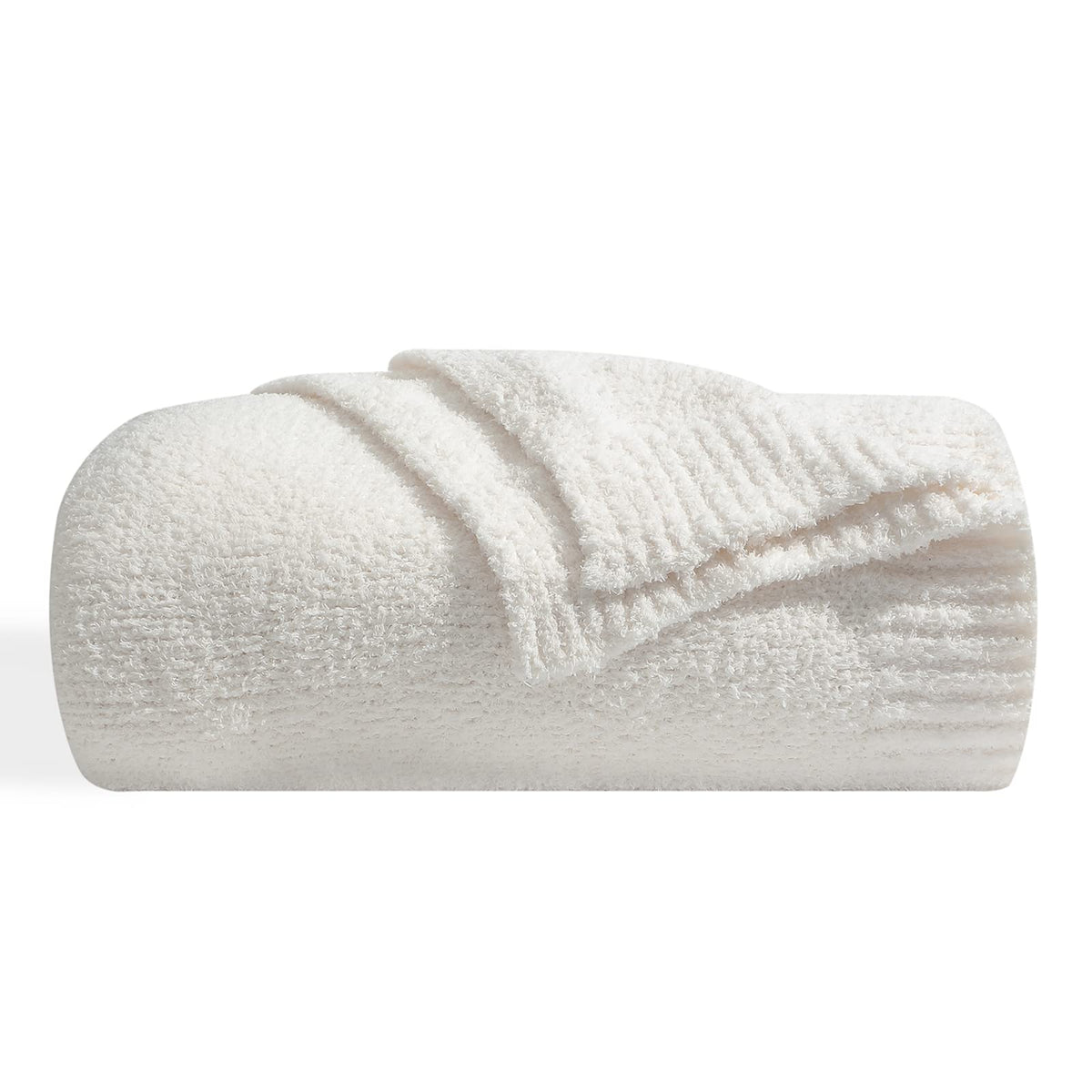 Bearberry Super Soft Fluffy Throw Blanket Lightweight Cozy Warm Throw Blankets For Couch Bed Sofa All Season (Cream, 53   X71
