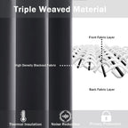 Jiuzhen Blackout Curtains For Bedroom - Thermal Insulated, Light Blocking And Noise Reducing Grommet Room Darkening Curtains 84 Inch Length 2 Panels Set (38 X 84 Inch, Dark Grey)