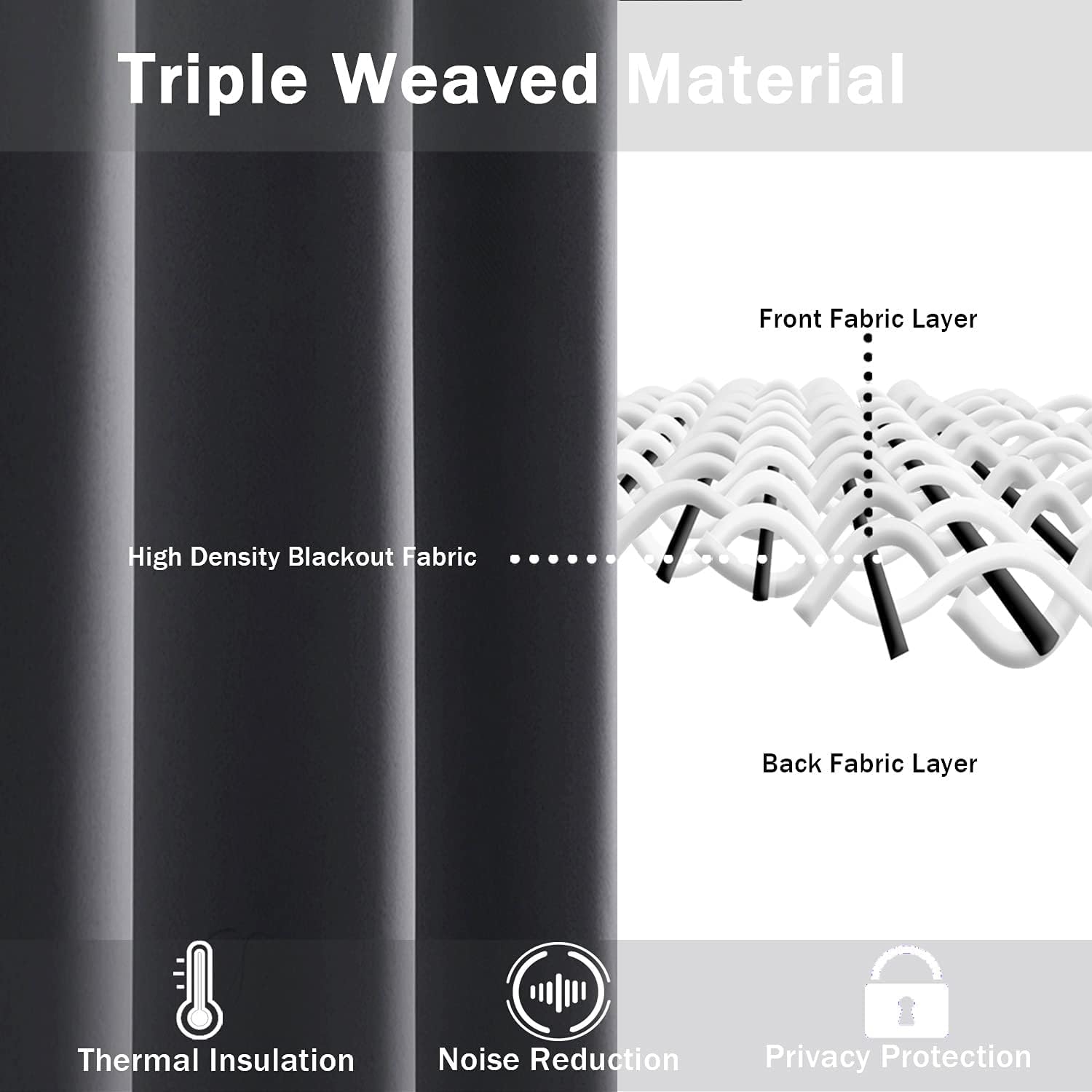 Jiuzhen Blackout Curtains For Bedroom - Thermal Insulated, Light Blocking And Noise Reducing Grommet Room Darkening Curtains 84 Inch Length 2 Panels Set (38 X 84 Inch, Dark Grey)