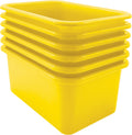 Teacher Created Resources Yellow Small Plastic Storage Bin 6Pack (TCR2088578)