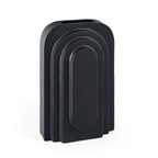 Gild Design House Calyx 12'' Metal Table Vase, Large Black
