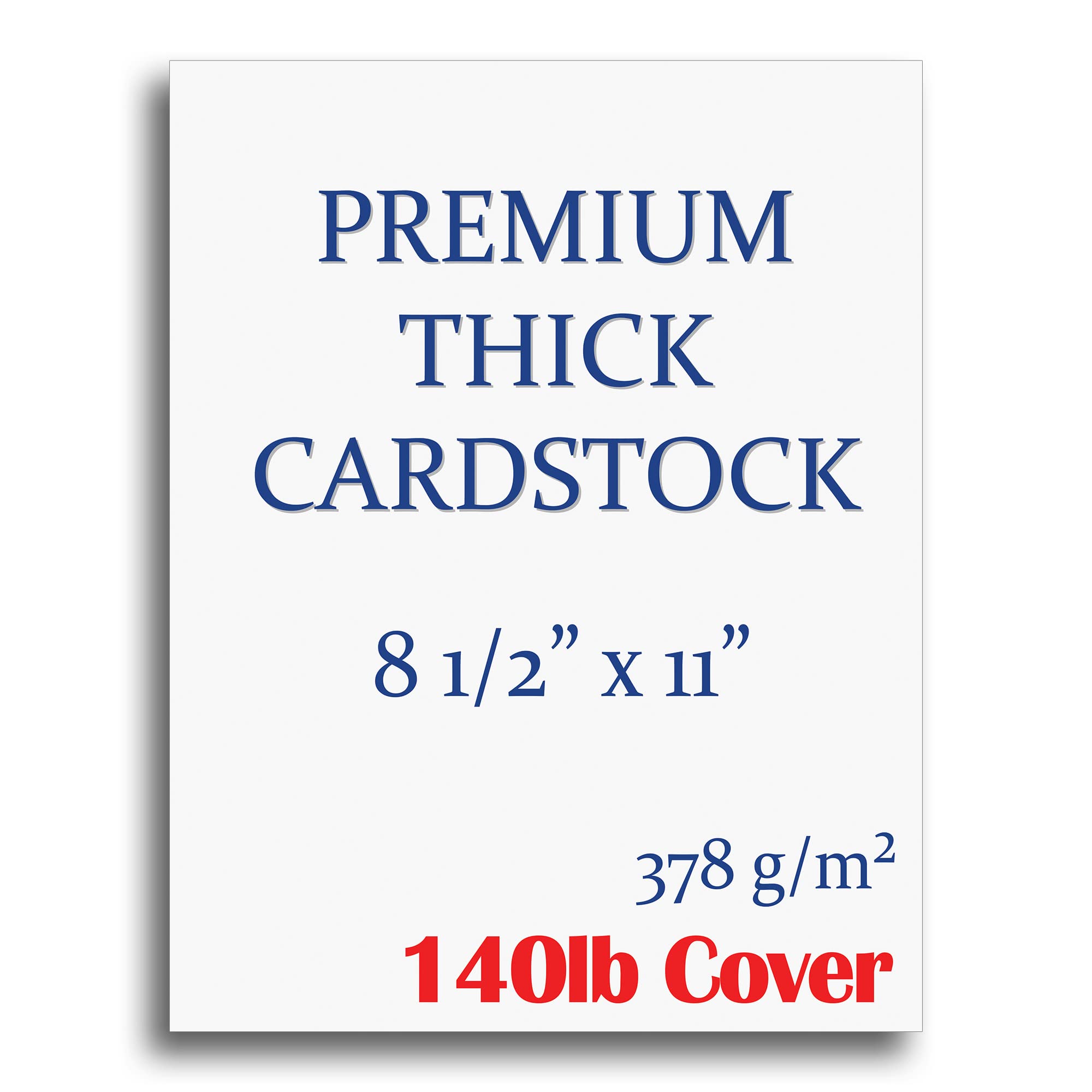 Extra Heavy Duty 140Lb Cover Cardstock - Bright White - 379Gsm 18Pt Thick Paper For Inkjet & Laser Printers - 8-1/2' X 11' (50