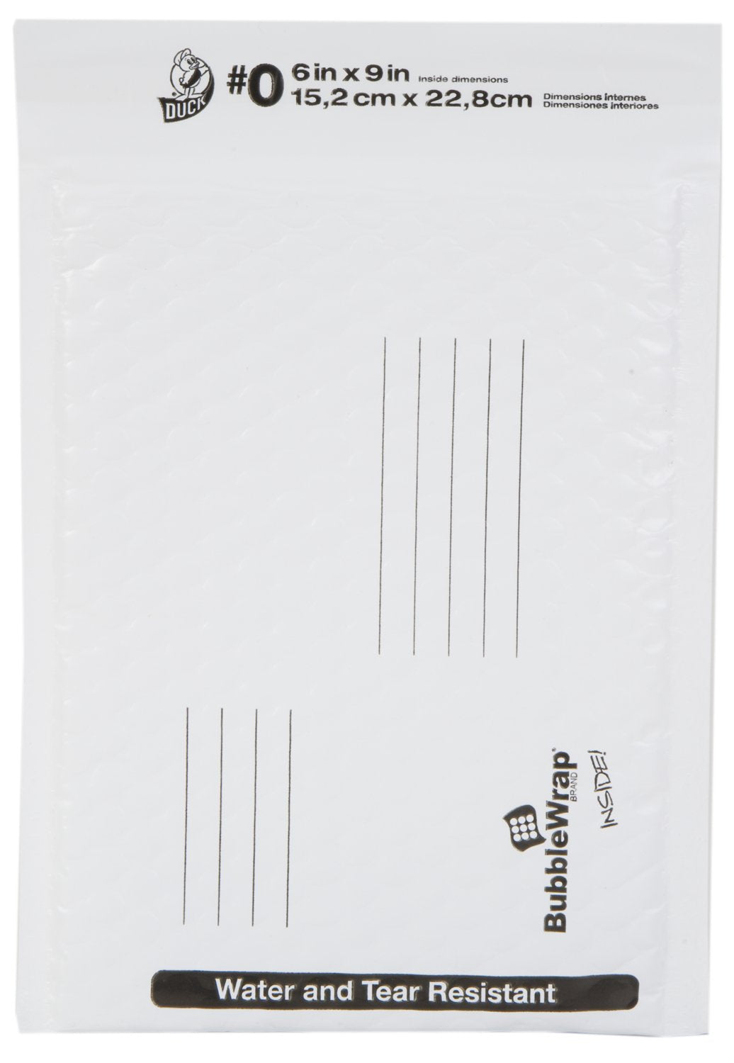 Duck Brand Bubble Wrap Protective Mailers, White, Id Poly, #0 - 6'X 9', 25 Pack (664796)