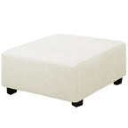 Easy-Going Stretch Square Ottoman Cover 40X40X15 Inch Folding Storage Stool Furniture Protector Soft Rectangle Slipcover With Elastic Bottom Cream