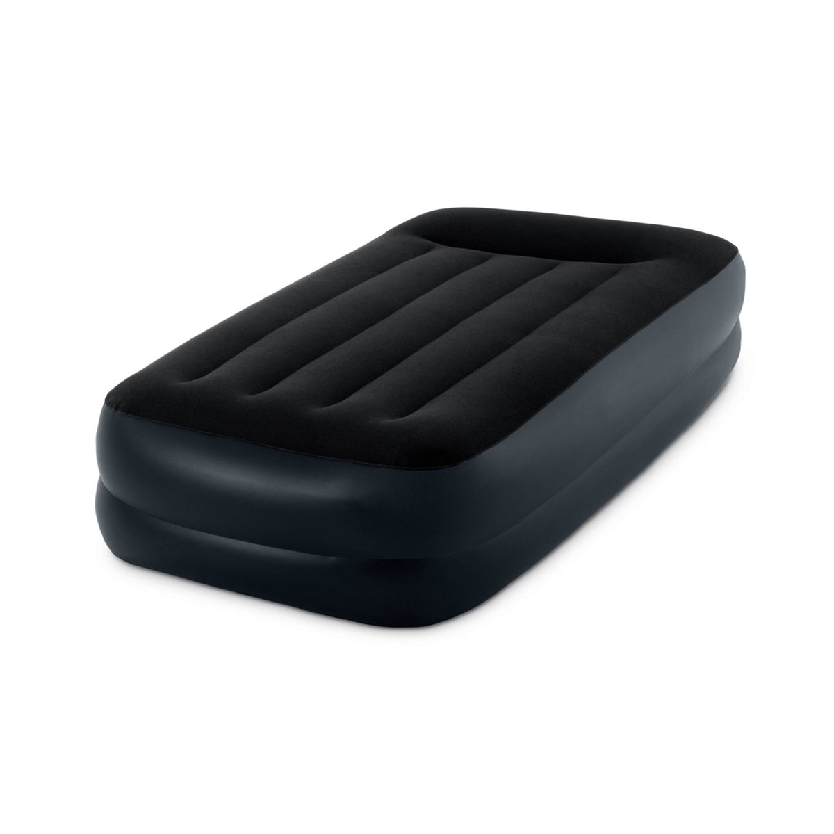 Intex Dura-Beam Standard Series Pillow Rest Raised Airbed W/Built-In Pillow & Electric Pump, Bed Height 16.5', Twin