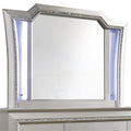 Acme Kaitlyn Wooden Frame Mirror With Led In White And Champagne