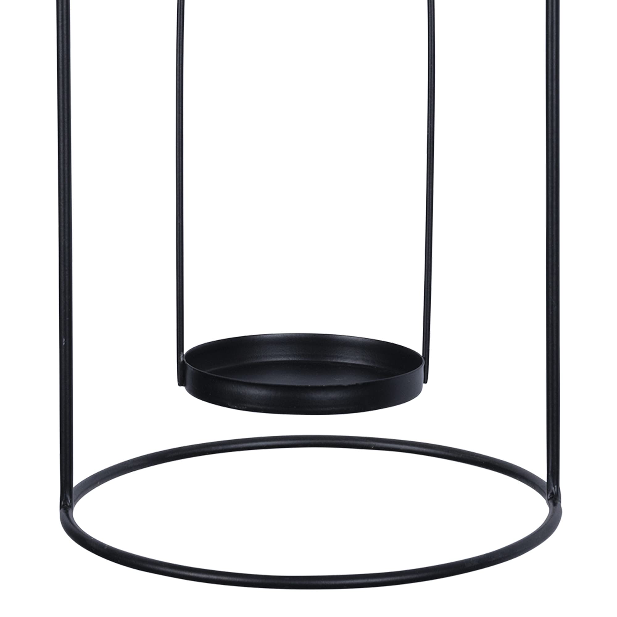 HomeRoots 100% Metal Matte Black Metal Hanging Candle Holder