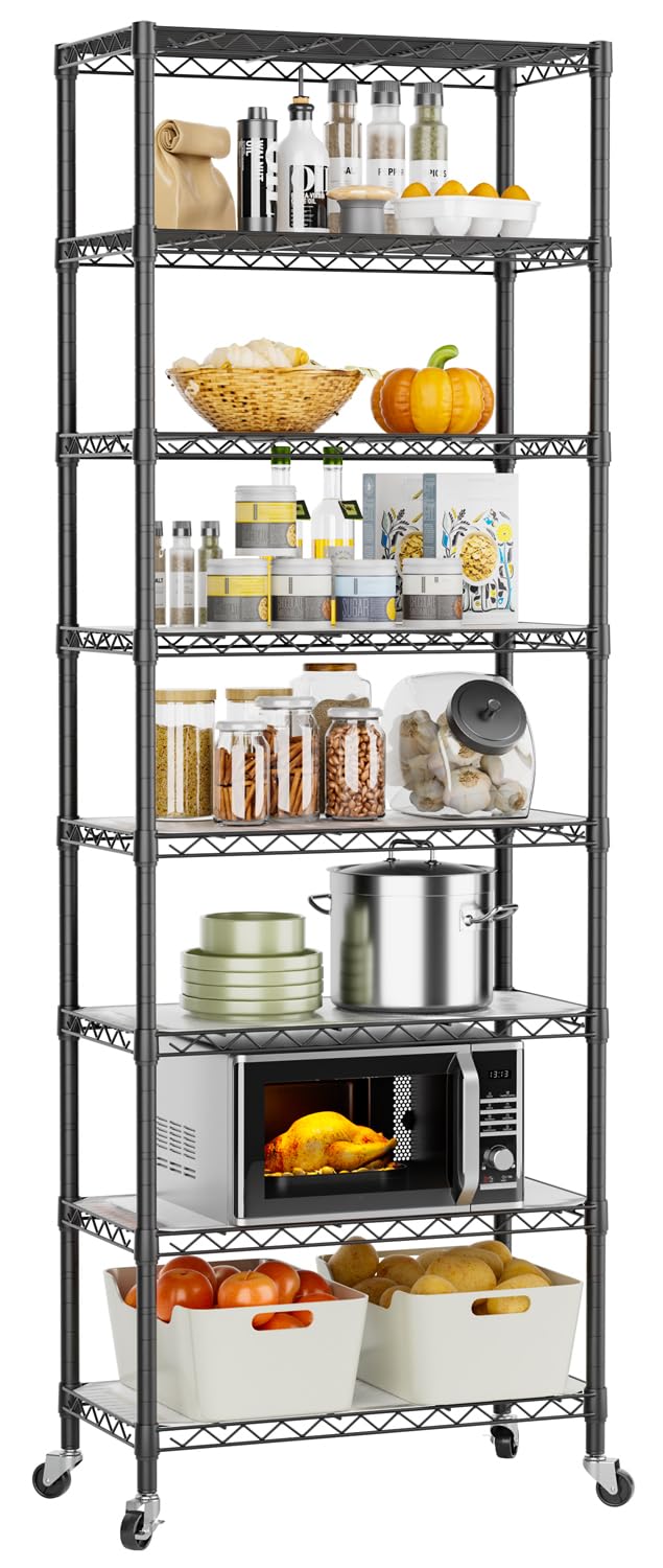 Golpart Shelves Storage Shelf Wire Closet Bathroom Organizers Metal Pantry
