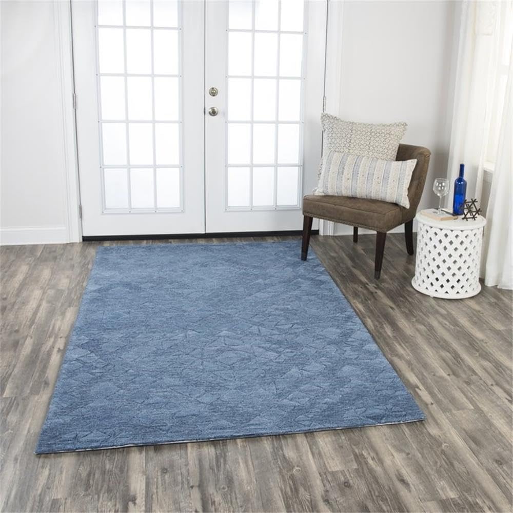 Rizzy Home Alora Decor Emerson 5' X 8' Diamond Blue/Gray/Rust/Blue Hand-Tufted Area Rug