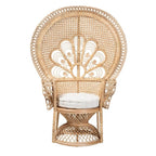 Baxton Studio Ediva Modern Bohemian Natural Brown Rattan Peacock Accent Chair