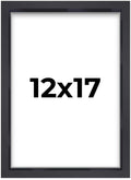 12x17 Shadow Box Frame Contemporary Black | 1'' Depth of Usable Space| Interior Size 12x17 or 17x12 Inches| UV Resistant Acrylic