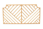 Baxton Studio Giza Modern Bohemian Natural Brown Rattan Queen Size Wall-Mount Headboard