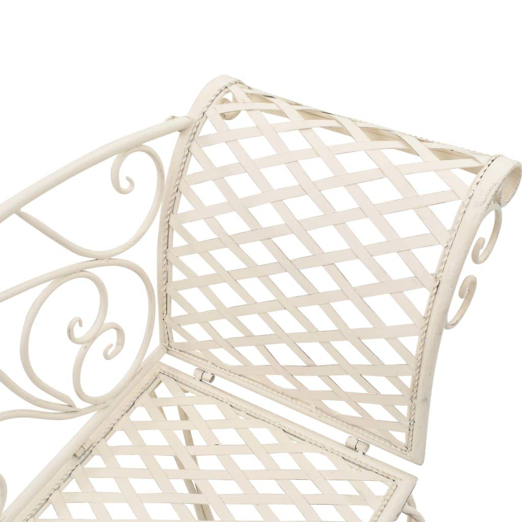 Jinxuny Garden Chaise Lounge 50.4" Metal Antique White