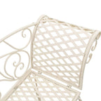 Jinxuny Garden Chaise Lounge 50.4" Metal Antique White
