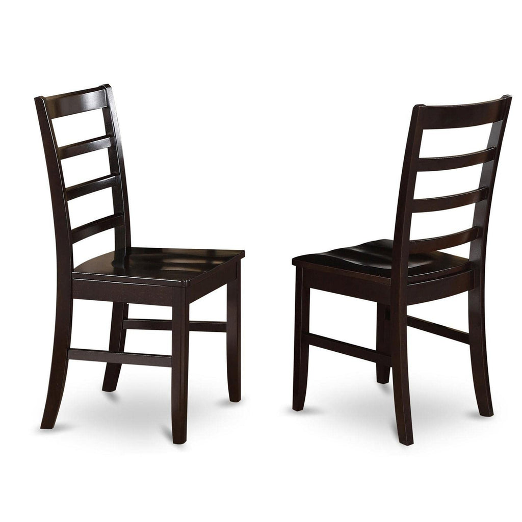 East West Furniture HLPF3-CAP-W Hartland 3 Piece Kitchen Set Contains a Round Table with Pedestal and 2 Dining Room Chairs, 42x42 Inch