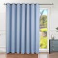 Bgment Fashion Sliding Door Curtain 100 X 96 Inches, Wide Thermal Blackout Curtains Room Darkening Room Divider Window Curtain, 1 Panel, Spa Blue, 96 Length X Wide 100