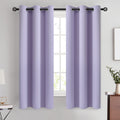Cosviya Curtains 63 Inch Length Grommet Room Darkening,Thick Polyester Light Blocking Insulated Thermal Lilac Curtain Drapes For