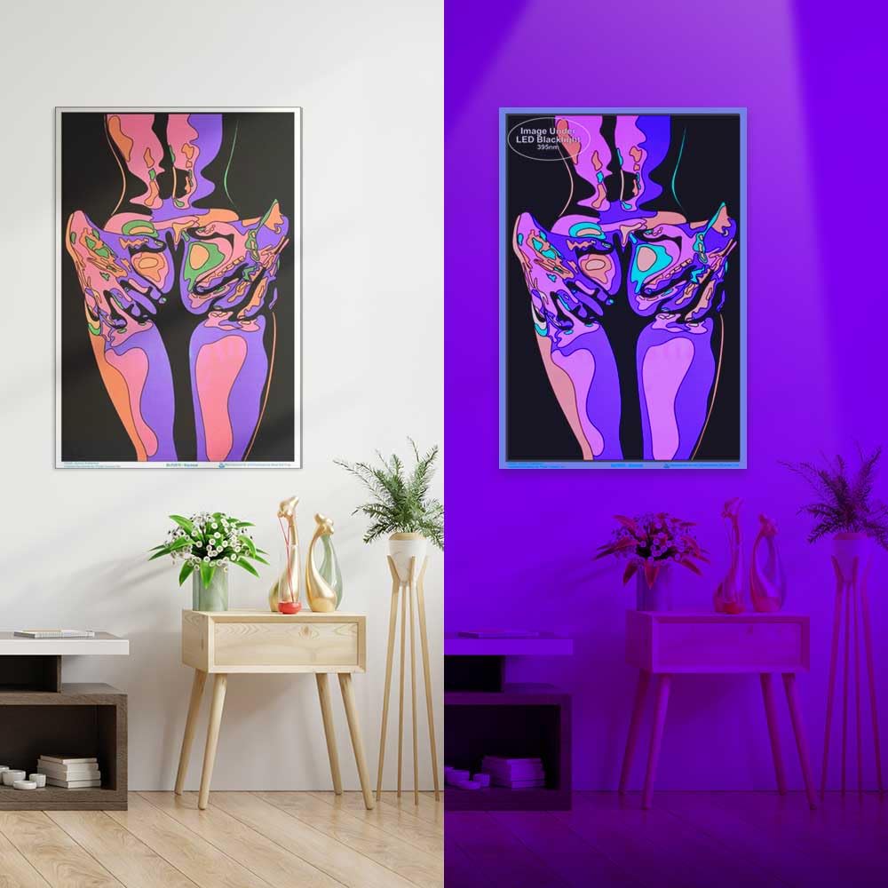 Squeeze (By Audrey Herbertson) Blacklight Poster - Authentic Flocked Poster With Blacklight-Reactive Printing - 23'' X 35''