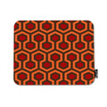 Mugod Hexagon Pattern Mouse Pad Geometric Trellis Polygon Red Orange Dark Brown Mouse Mat Non-Slip Rubber Base Mousepad For Comp