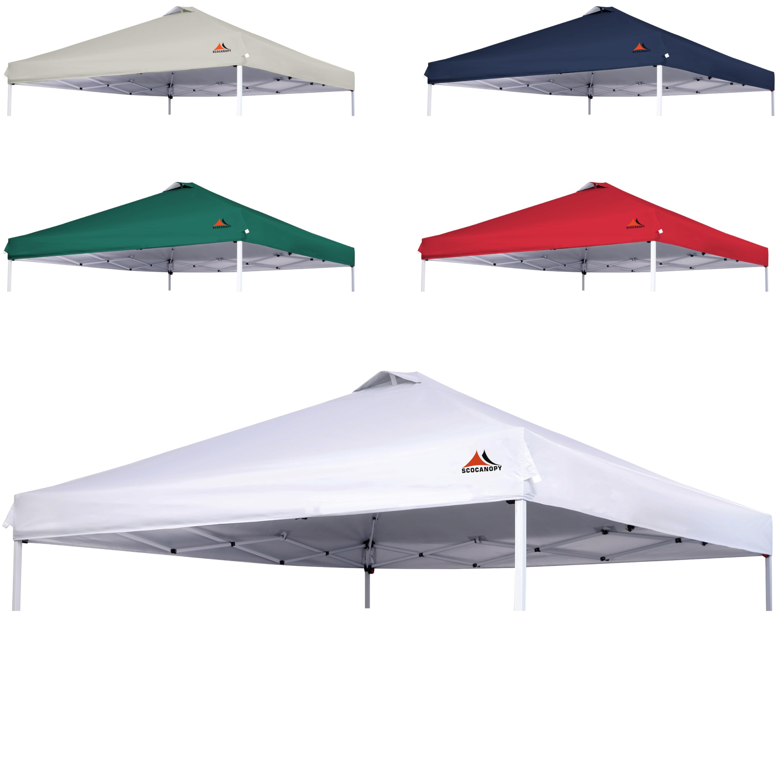 Scocanopy 10X10 Replacement Top With Air Vent For 10X10 Canopy Frame, Canopy Cover Only, (Inner Layer Is Sunproof Silver Coating