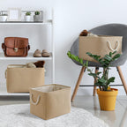 Thewarmhome Organization And Storage Basket For Organizing - 3 Pack 16X12X12 Inch Cube Fabric Storage Cubes, Storage Bin For She