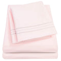1500 Supreme Collection Extra Soft Split King Sheets Set, Pale Pink - Luxury Bed Sheets Set With Deep Pocket Wrinkle Free Beddin