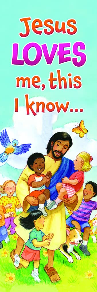 Warner Press 2' X 6.5' Bookmark - Kids - Jesus Loves Me This I Know (Pack Of 25)