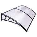 Yescom 80 'X40 ' Door Window Awning Whole One-Piece Polycarbonate Anti-Uv30+ Cover Front Door Outdoor Rain Snow Sunlight Prote