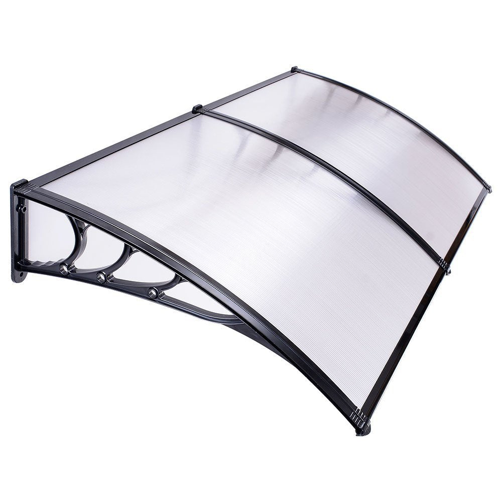 Yescom 80 'X40 ' Door Window Awning Whole One-Piece Polycarbonate Anti-Uv30+ Cover Front Door Outdoor Rain Snow Sunlight Prote