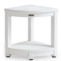 Corner Shower Stool for Inside Shower Waterproof, Poly Lumber Bathroom Shower Corner Bench Seat, Plastic Shower Chair Seat, Show
