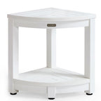 Corner Shower Stool for Inside Shower Waterproof, Poly Lumber Bathroom Shower Corner Bench Seat, Plastic Shower Chair Seat, Show